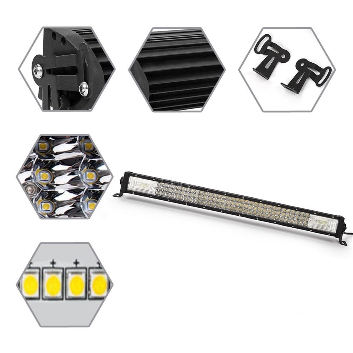110cm Off Road LED Bar - Çift Flaşlı 110cm off-road led bar, 3 sıra, çift flaşlı, 144 led