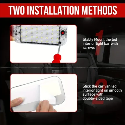 12V LED karavan içi aydınlatma, anahtarlı, pratik