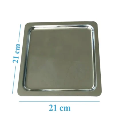 21 cm kare paslanmaz çelik sunum tepsisi