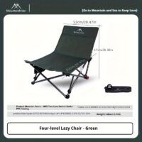 Yere Yakın Sırt Ayarlı Kamp Sandalyesi