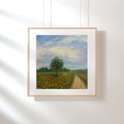 30x30 cm ebatlarında el yapımı yağlı boya tablo