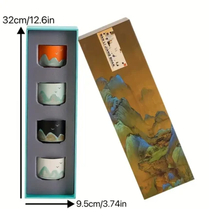 Şık ve pratik dörtlü mini bardak seti