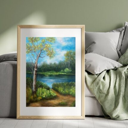 50x70 cm ebatlarında el yapımı, özgün sanat tablosu.