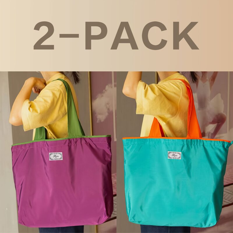 Büyük Boy Katlanabilir Alışveriş ve Pazar Çantası - Görsel 7