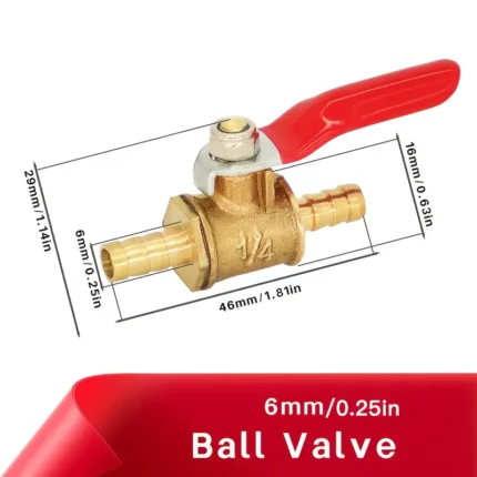 6mm iki yollu vana, sulama sistemi, akvaryum
