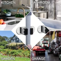 Duvara monte paslanmaz çelik mop ve süpürge askısı