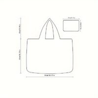 Büyük Boy Katlanabilir Alışveriş ve Pazar Çantası - Görsel 4