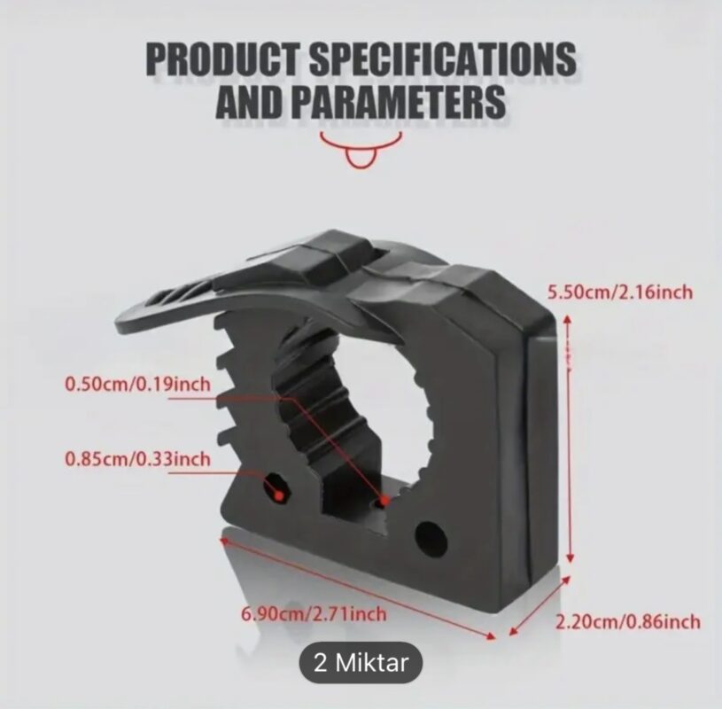 Kauçuk Kelepçe (2'li Paket) Dayanıklı kauçuk kelepçe, 30-36 mm çaplı ürünler için ideal.