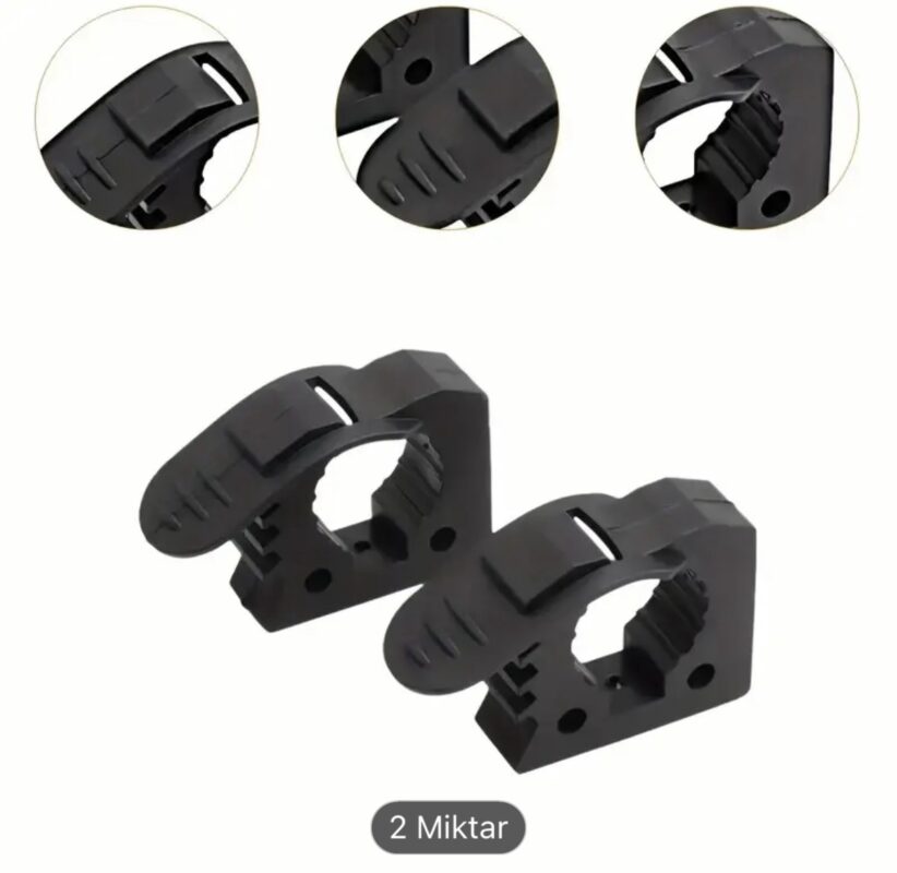 Kauçuk Kelepçe (2'li Paket) Dayanıklı kauçuk kelepçe, 30-36 mm çaplı ürünler için ideal.