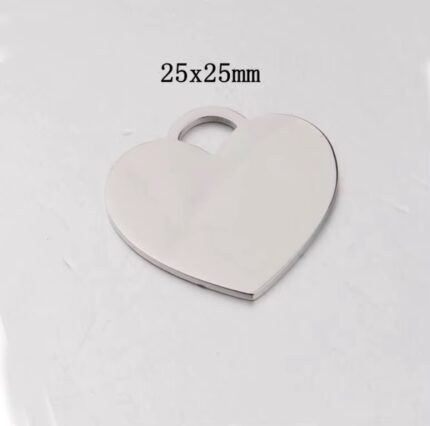 25 metre paslanmaz çelik kalp kolye ucu