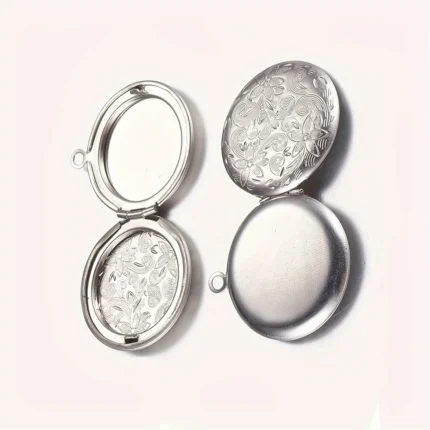 30mm yuvarlak, kapaklı kolye uçları, takı yapımı için