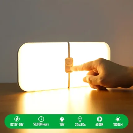12V araç içi LED aydınlatma, anahtarlı, 204 LED
