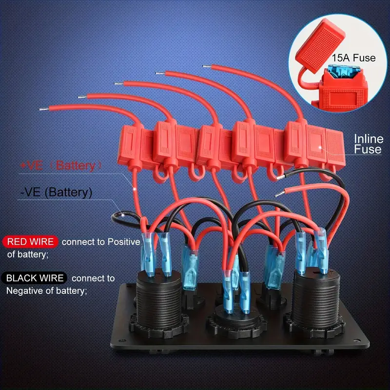 Dayanıklı karavan kontrol paneli, elektrik sistem kontrolü.
