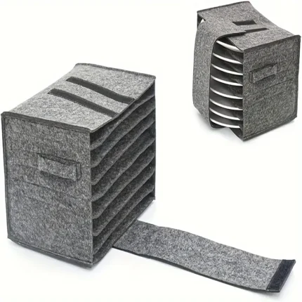 Keçe tabak kılıfı, çizilmelere ve kırılmalara karşı koruma sağlar.