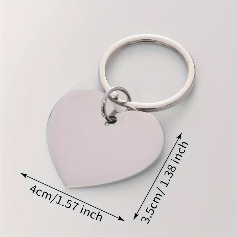 Kişiye özel kalp şekilli anahtarlık, fotoğraf veya isimle.