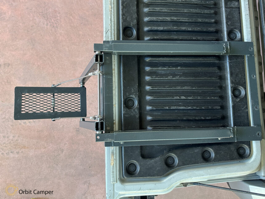 Pikap kasa kapağı için katlanır merdiven, kolay iniş çıkış.