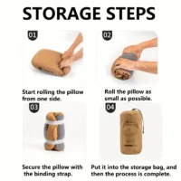 Rahat ve destekleyici memory foam kamp yastığı