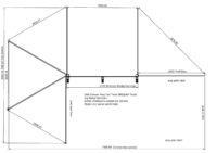 Araç yan tente, 270 derece açılır, kamp için ideal.