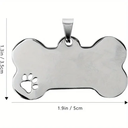 Paslanmaz çelikten dayanıklı evcil hayvan künyesi