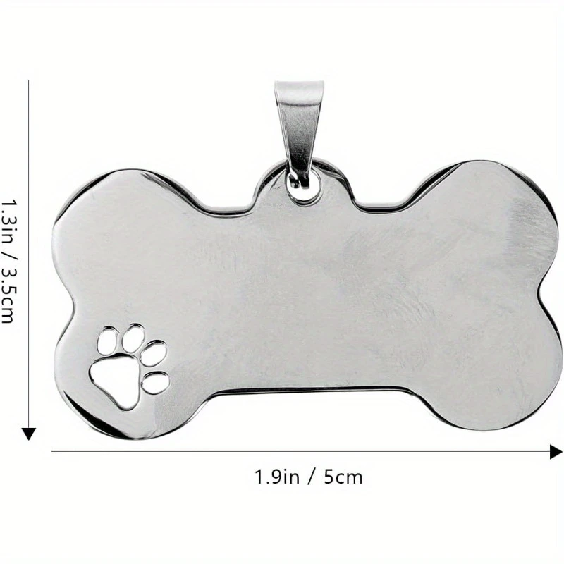 Paslanmaz çelikten dayanıklı evcil hayvan künyesi