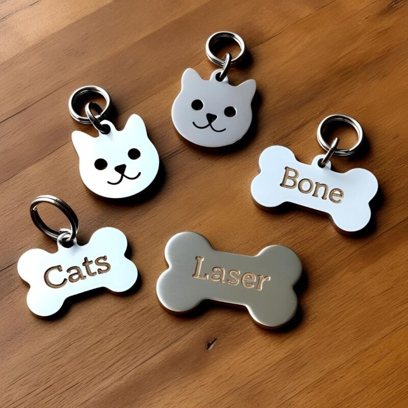 Paslanmaz çelikten dayanıklı evcil hayvan künyesi