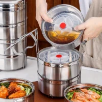 Paslanmaz çelik yemek kabı termosu, 2 katlı, sıcak ve soğuk yiyecekler için ideal.