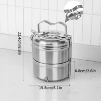 Paslanmaz çelik yemek kabı termosu, sıcak ve soğuk yiyecekler için ideal.