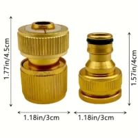 1/2 ve 3/4 inç hortumlar için pirinç hızlı bağlantı parçaları