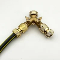 Pirinç Y vana ve hortum hızlı bağlantı parçası