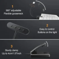 Şarjlı kitap okuma lambası, göz yormayan ışık.