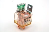 Kırmızı LED'li, şeffaf mini role, sigortalı ve dirençli.