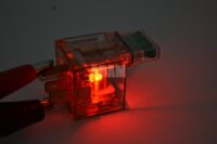 Şeffaf mini role, kırmızı LED'li, 60A 80A, 12V sigortalı direnç.