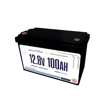 12.8V 100AH LiFePO4 Bluetooth akü, tekne ve karavanlar için.