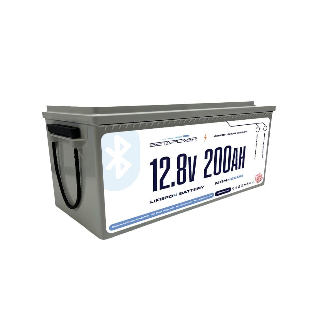12.8V 200AH LiFePO4 Bluetooth akü, denizcilik için ideal