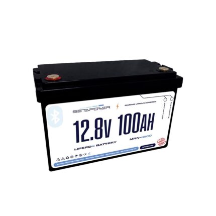 12.8V LiFePO4 Bluetooth akü, karavan ve tekne için ideal.