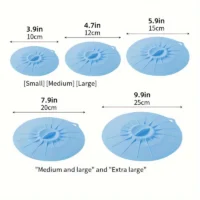 Silikon gıda kapağı, yemekleri taze tutar, farklı boyutlarda